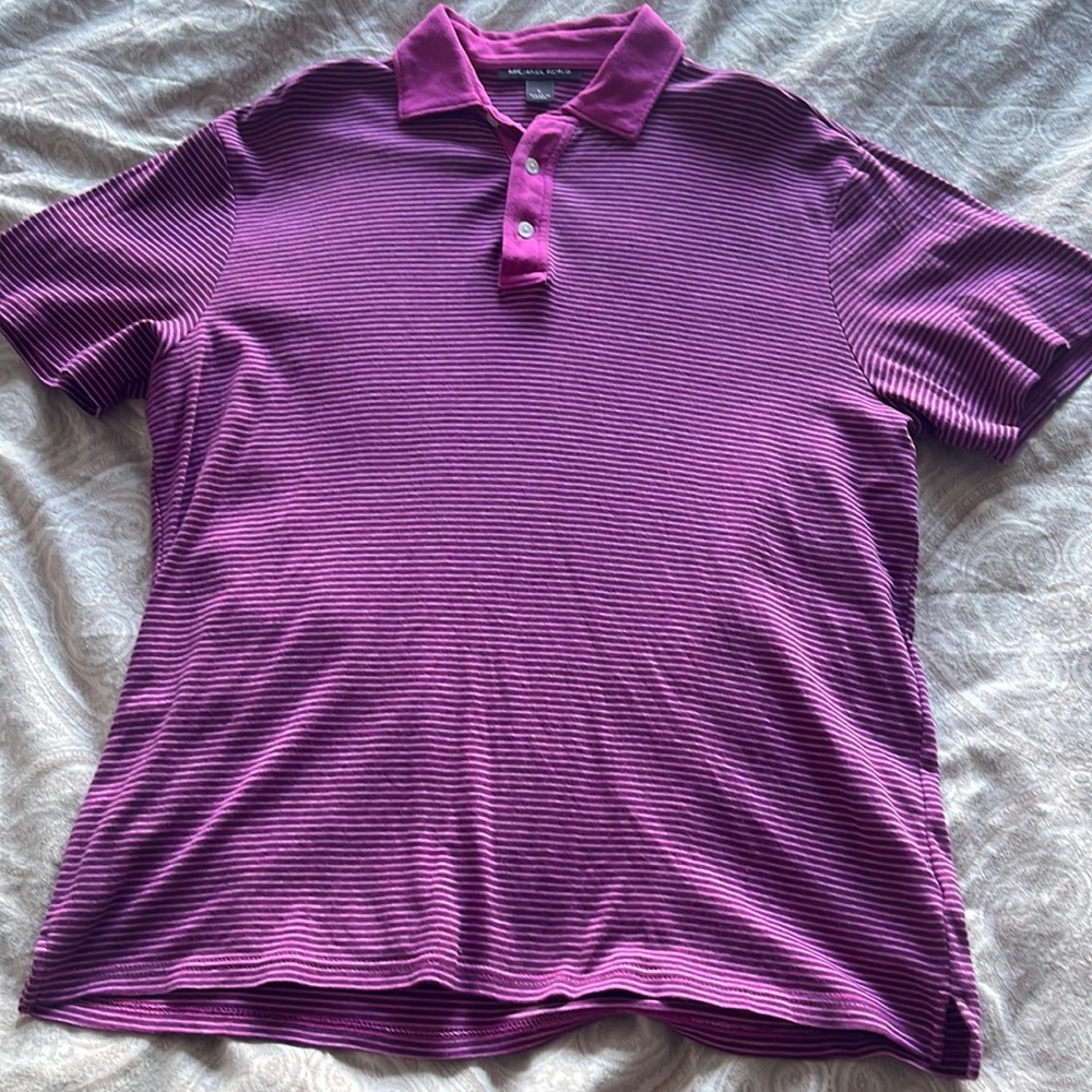 Michael Kors mens SZ L collard shirt